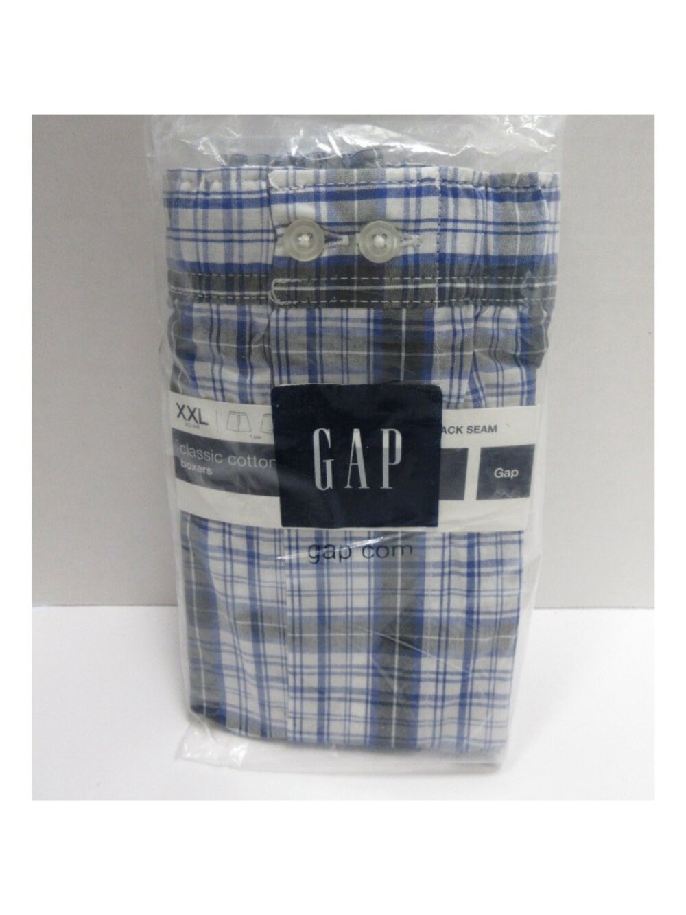 Gap Underwear XXL White Boxer Shorts Plaid Classic Preppy Deadstock NEW